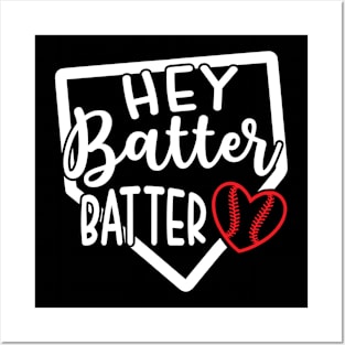 Hey Batter Batter Baseball Softball Posters and Art